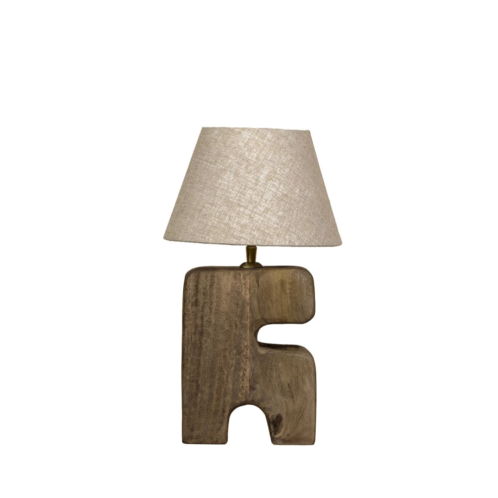 lampe de table bois marron
