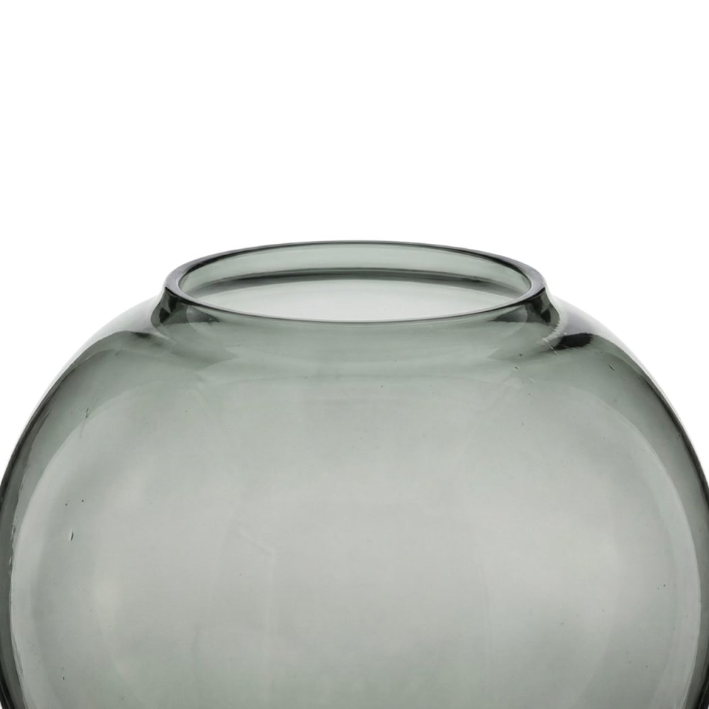 Vase aus recyceltem glas in grau, 21x21x21cm - Maisons Du Monde