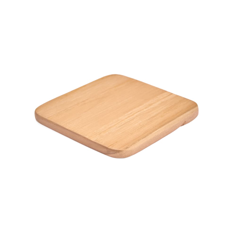 posavasos de madera de teca beige 10x10x08 cm