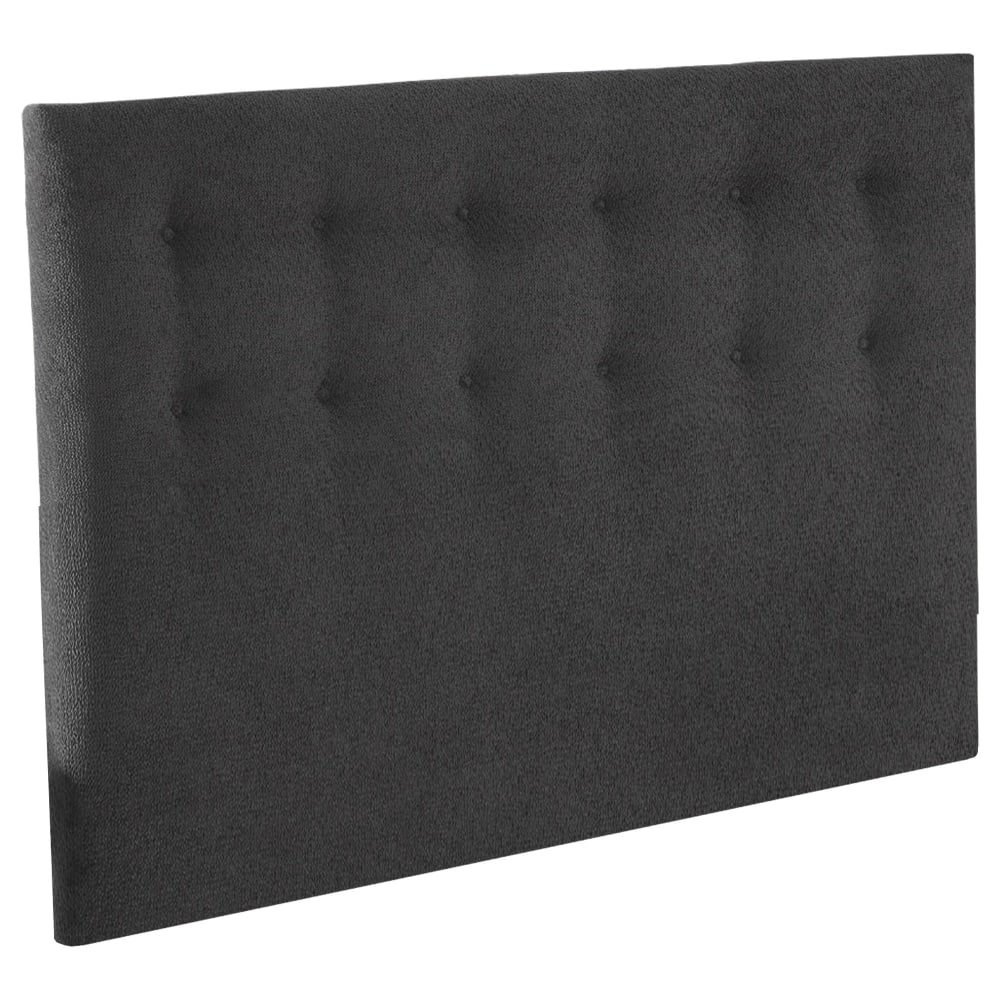 Tete de lit capitonnée eden gris anthracite chenille 160x200
