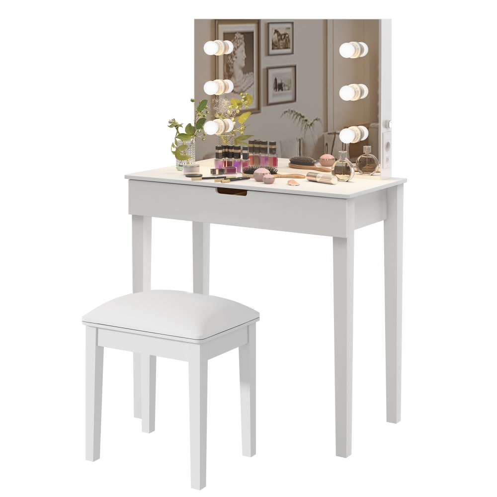 coiffeuse blanche avec
