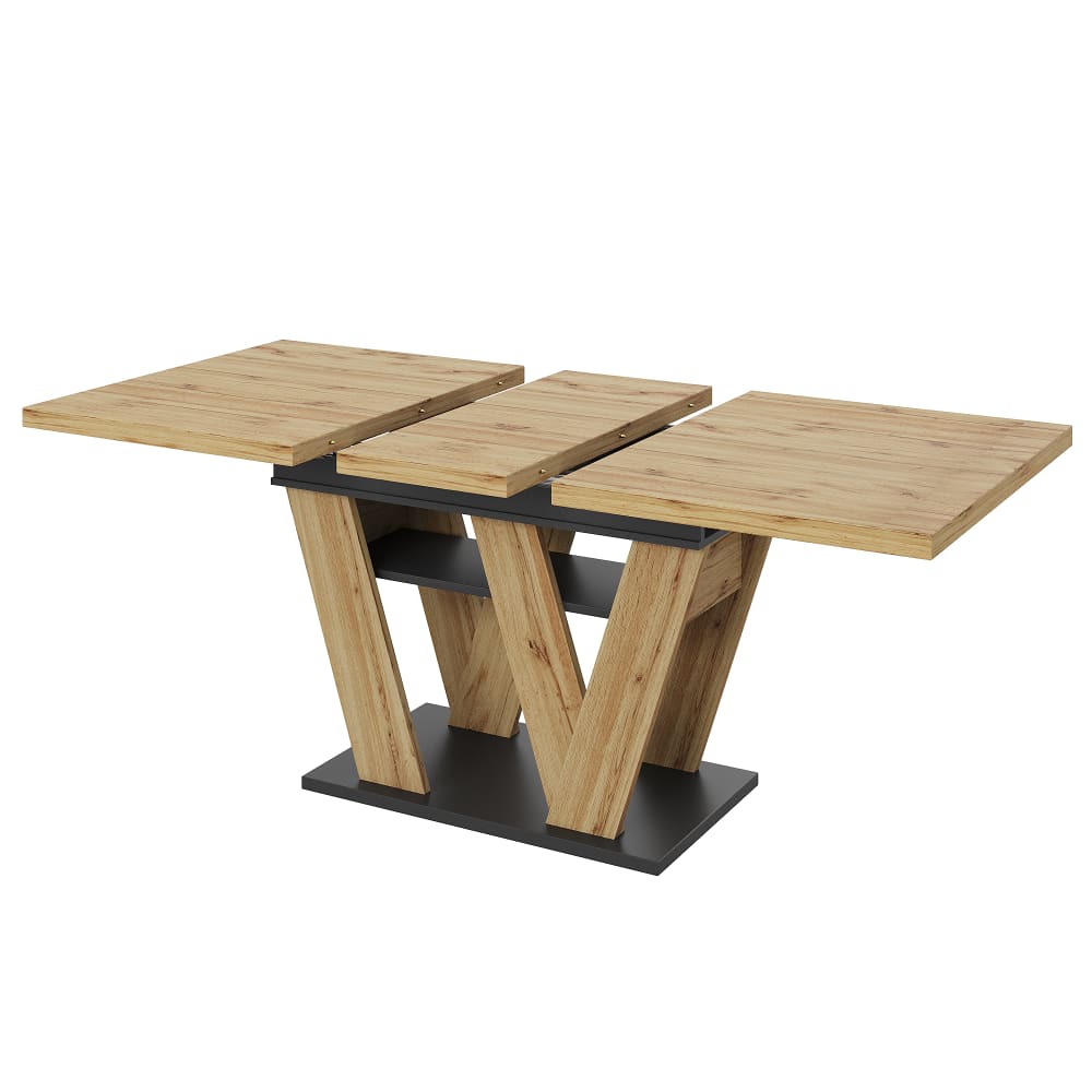 Table à manger extensible - noire