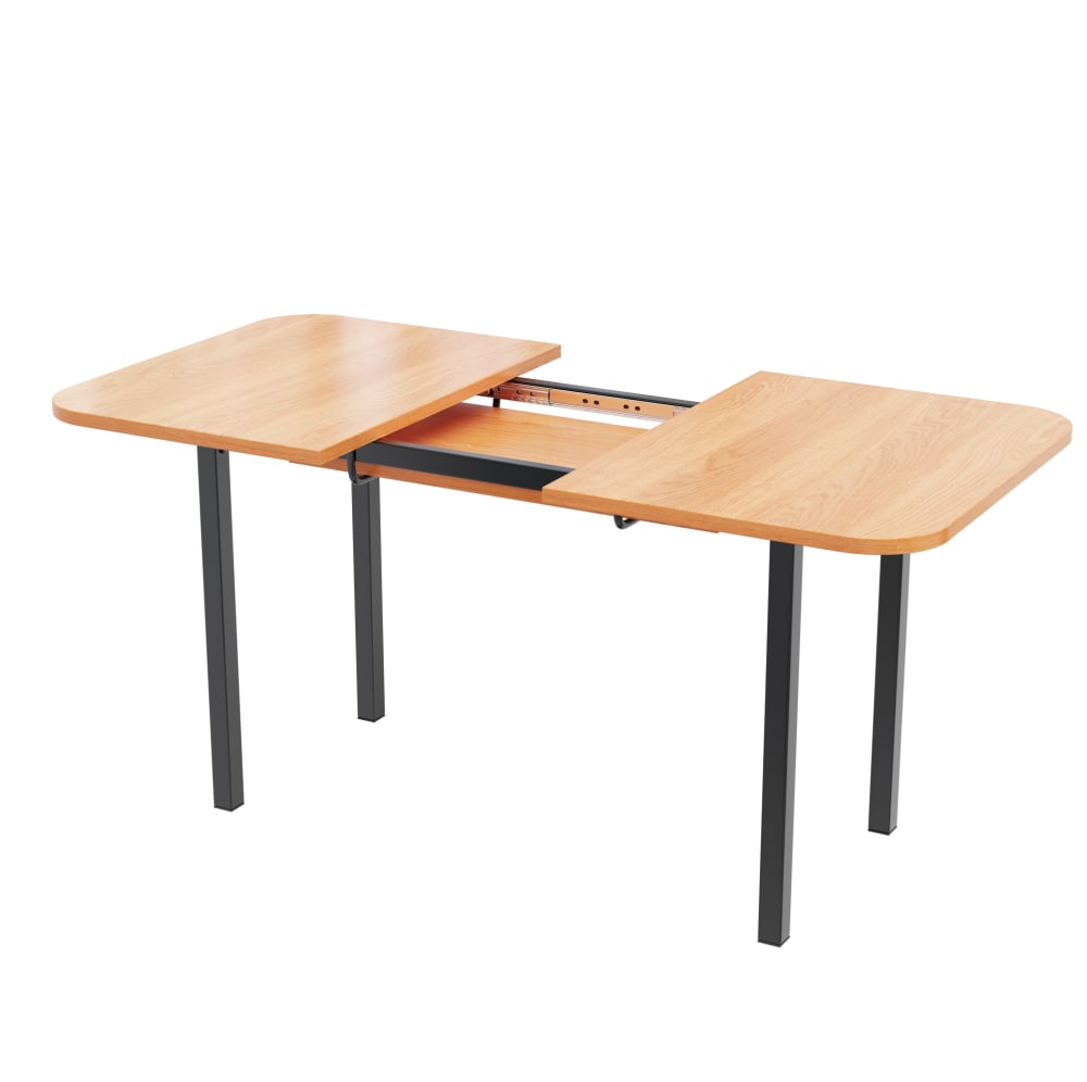 Esstisch aus MDF ausziehbar 120/160x80x75 cm, braun - Maisons Du