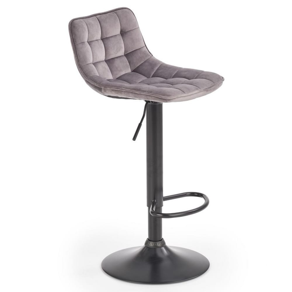 Tabouret de bar en velours - gris