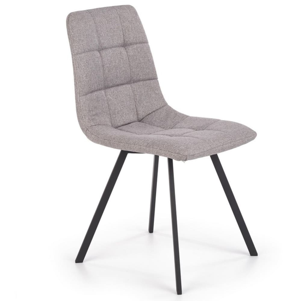 MSO Esszimmerstuhl aus grauem Stoff und schwarzen Metallbeinen style modern - Stoff