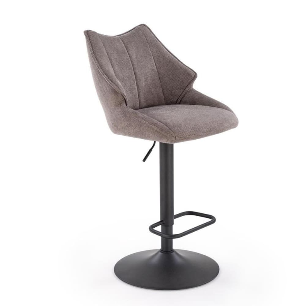 chaise de bar en tissu - gris