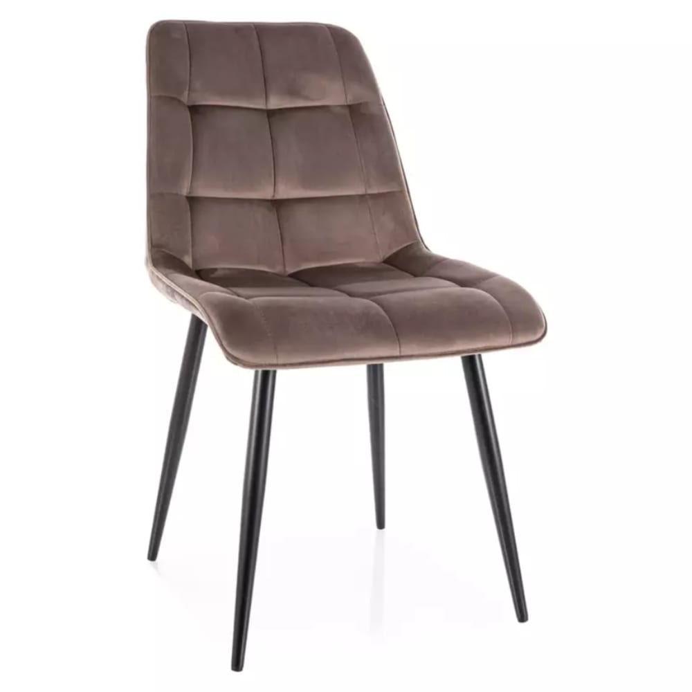 Chaise en velours de - cappuccino