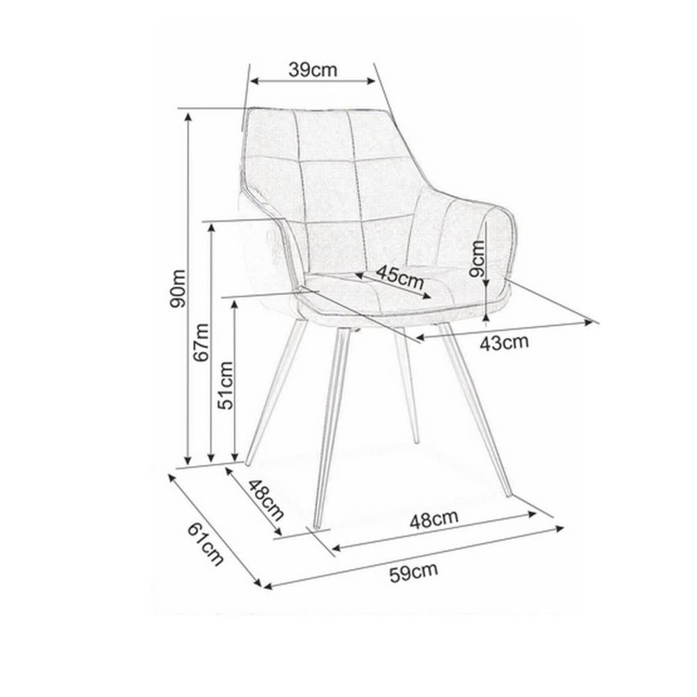 Designstuhl aus schwarzem Metall und grünem Samt - Maisons Du