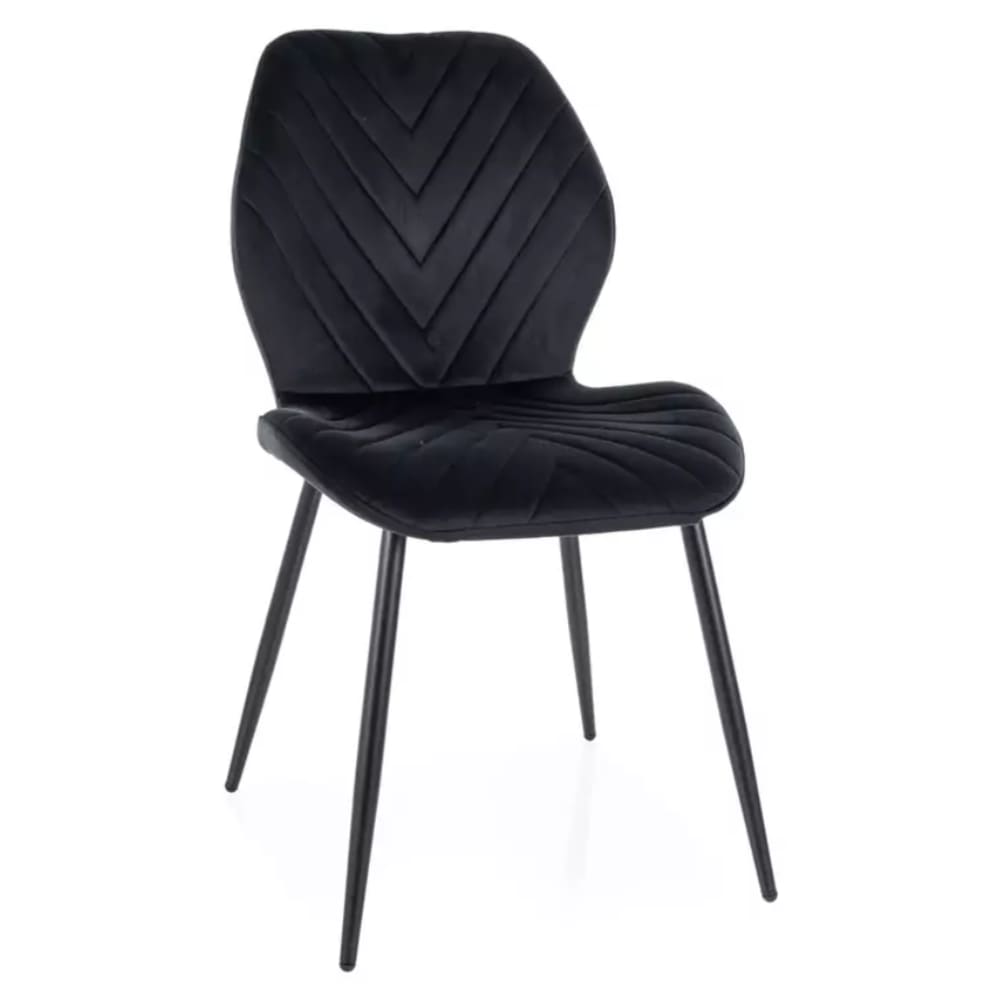 chaise en velours de - noir