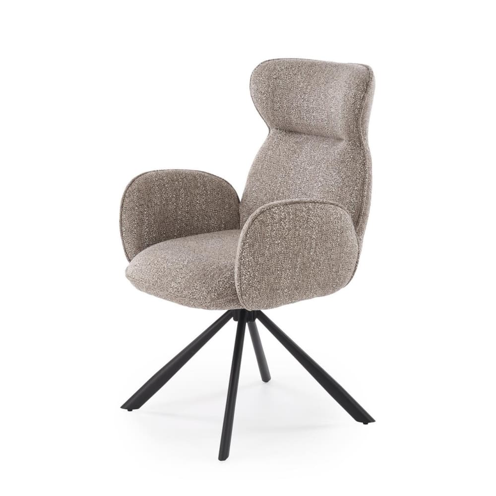 MSO Beigefarbener Stoffstuhl – 180° drehbar style modern Beige Stoff