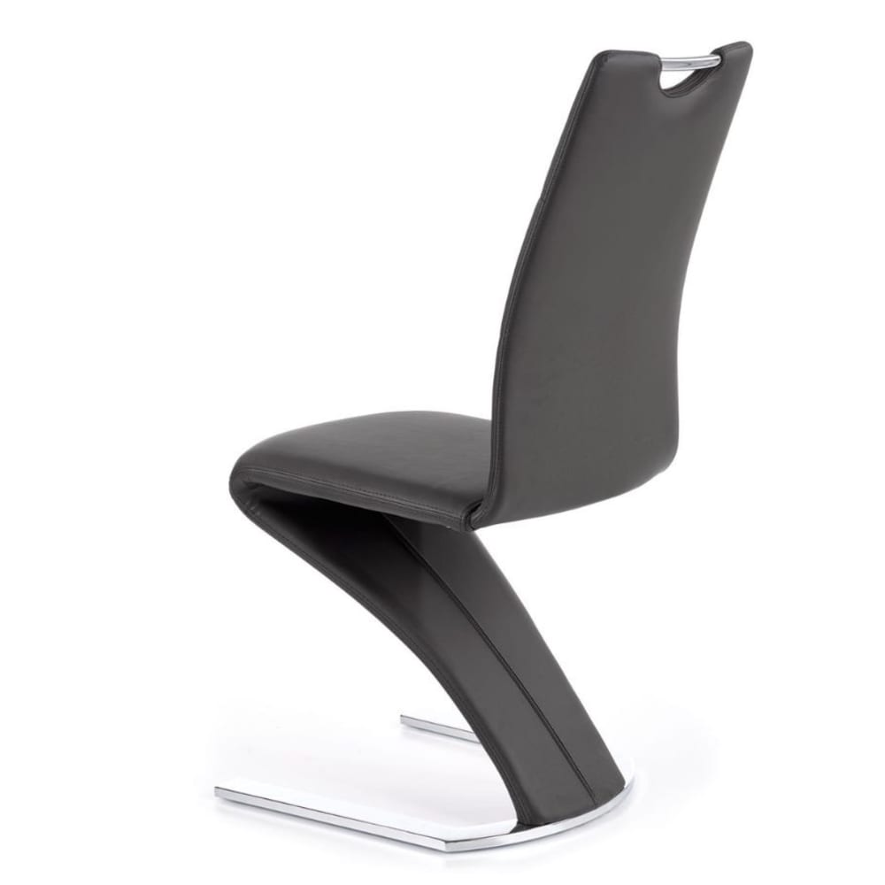 Chaise noire design avec pied u   noir
