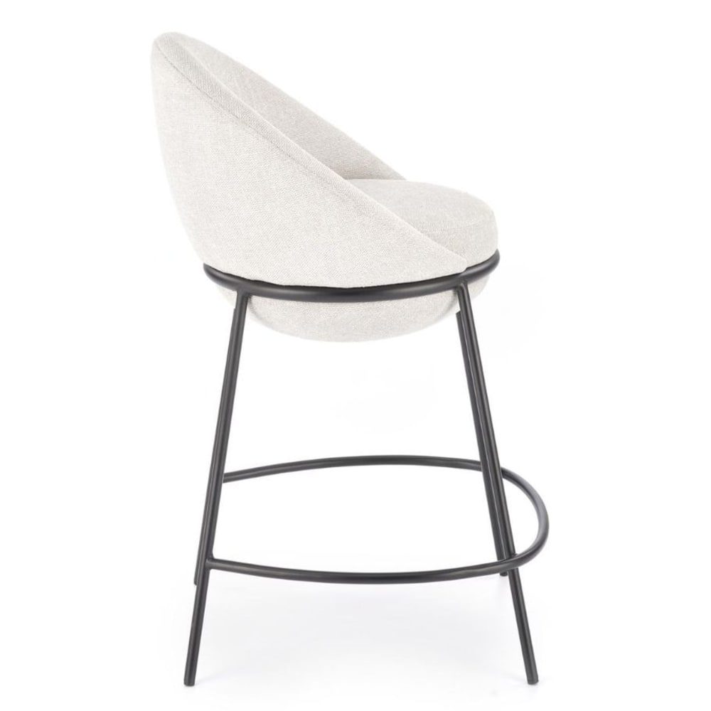 Tabouret de bar design tissu de polyester beige