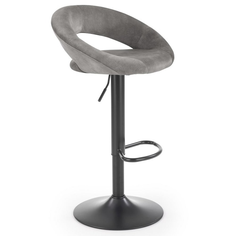 Tabouret de bar en velours - gris
