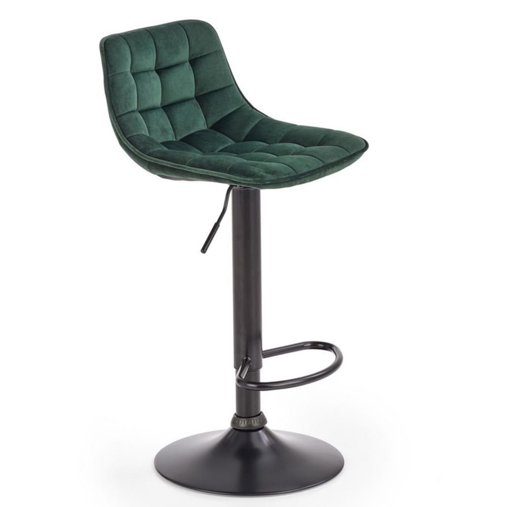 Tabouret de bar en velours de polyester vert foncé Tabouret de bar en velours de polyester vert foncé