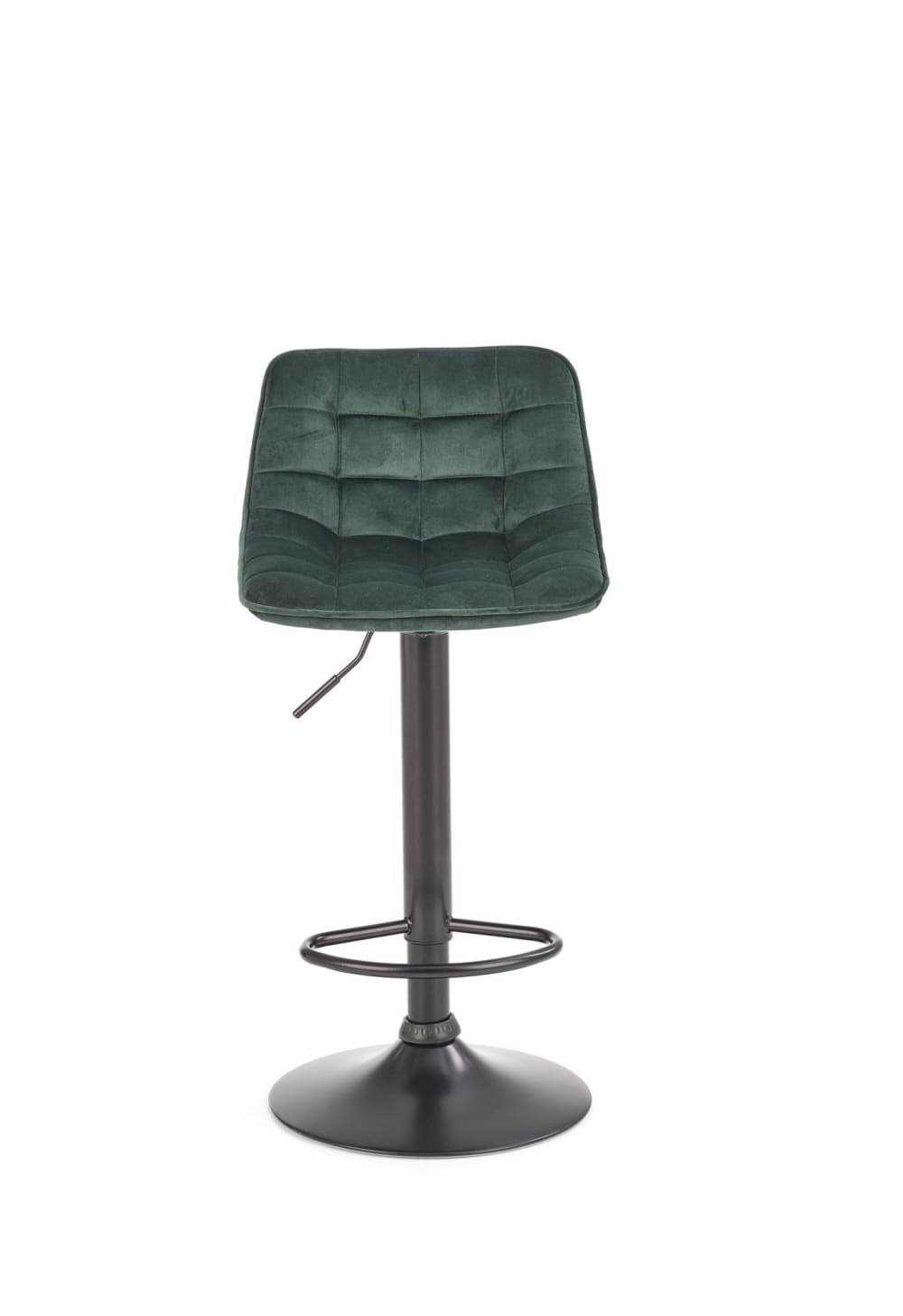 Tabouret de bar en velours de polyester vert foncé