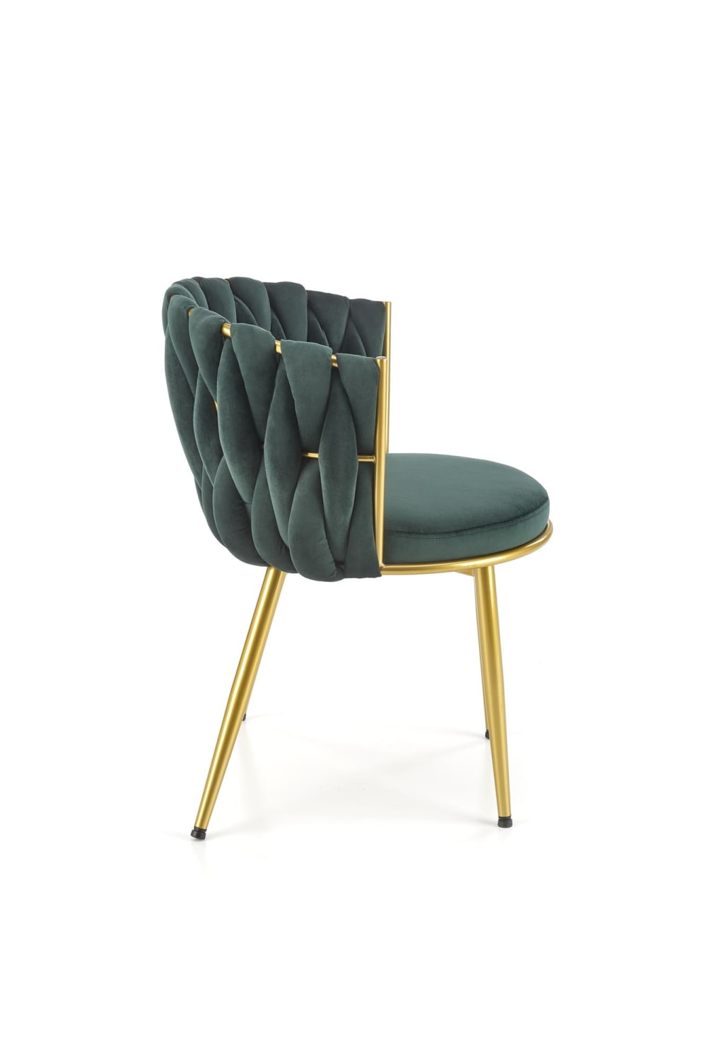 Grüner Designerstuhl mit goldenen Beinen - Maisons Du Monde