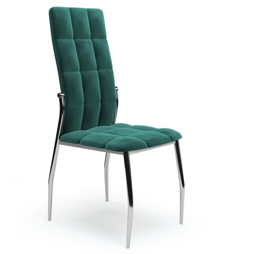 Chaise de salle à manger - velours vert