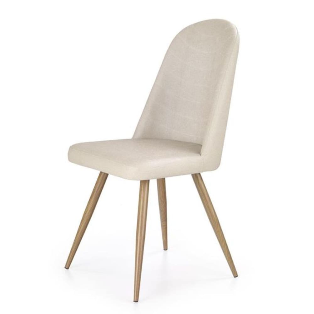 MSO Designerstuhl Öko-Leder beige 90x45x53cm style modern Öko-Tex Zertifikat - Leder