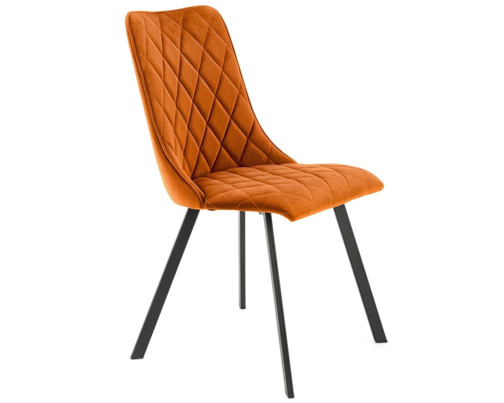 Chaise de salle à manger matelassée en velours de polyester Chaise de salle à manger matelassée en velours de polyester