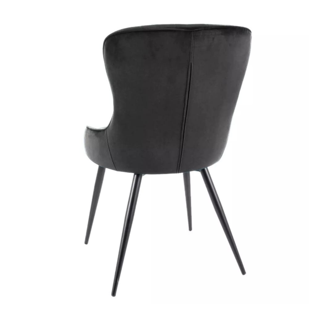 Designerstuhl aus Metall und schwarzem Samt - Maisons Du Monde