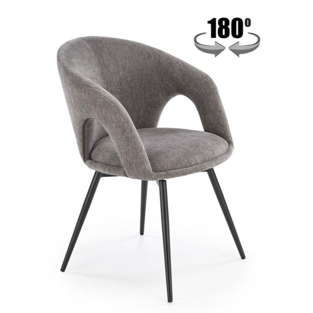 MSO Drehstuhl aus grauem Designerstoff style modern - -