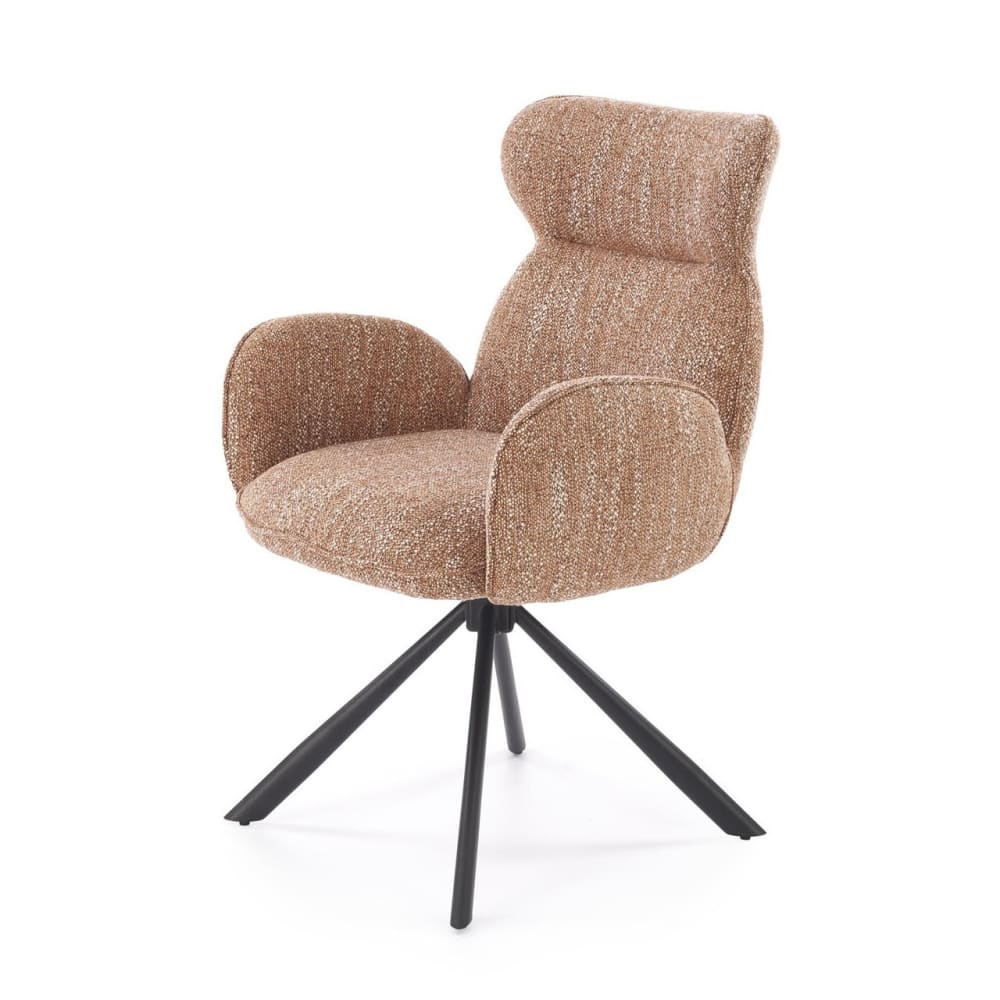 MSO 180°-Drehstuhl aus zimtfarbenem Stoff style modern orange Stoff