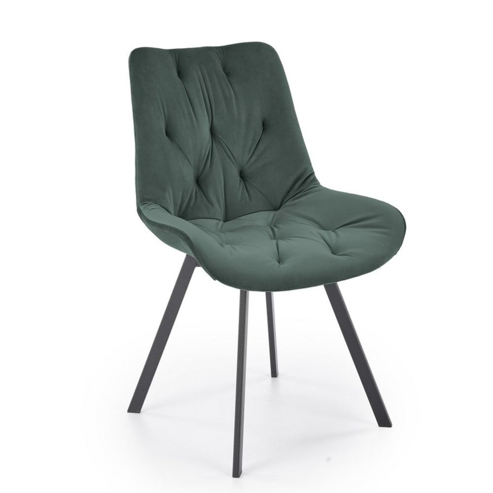 MSO Getufteter Drehstuhl aus grünem Samt style modern Öko-Tex Zertifikat - Samt