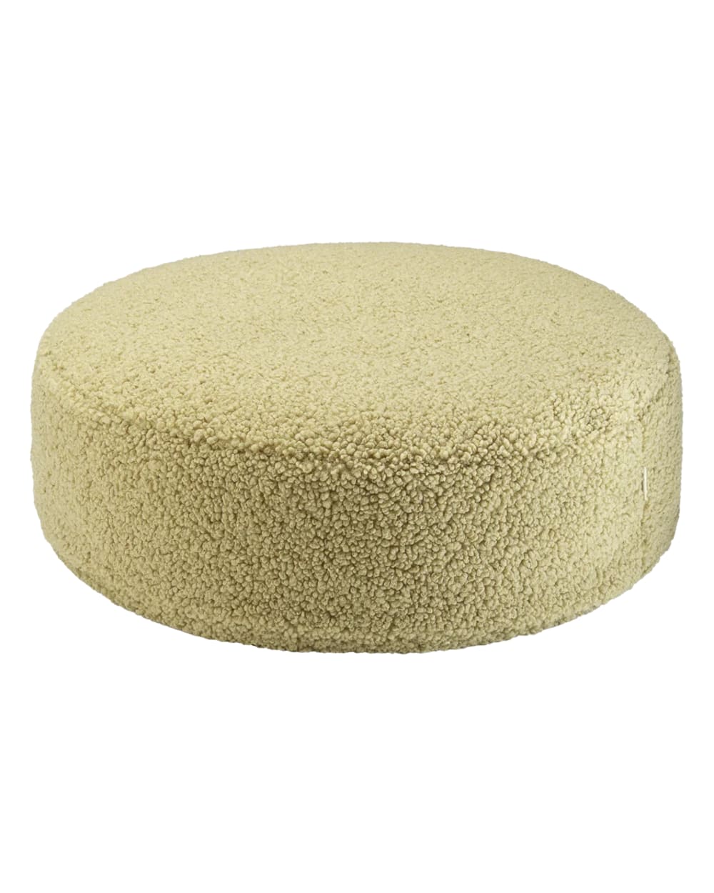 Wigiwama Runder Hocker aus Teddy-Stoff 65 x 65 x 20 cm, Matcha GRÜN Öko-Tex Zertifikat PES - POLYESTER Kinder