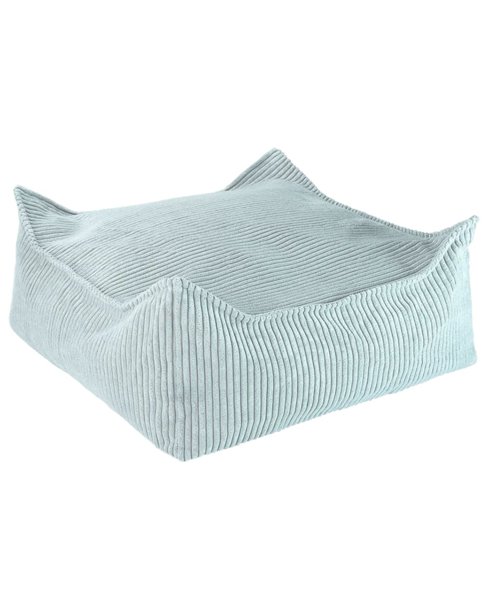 Pouf carré en velours - menthe