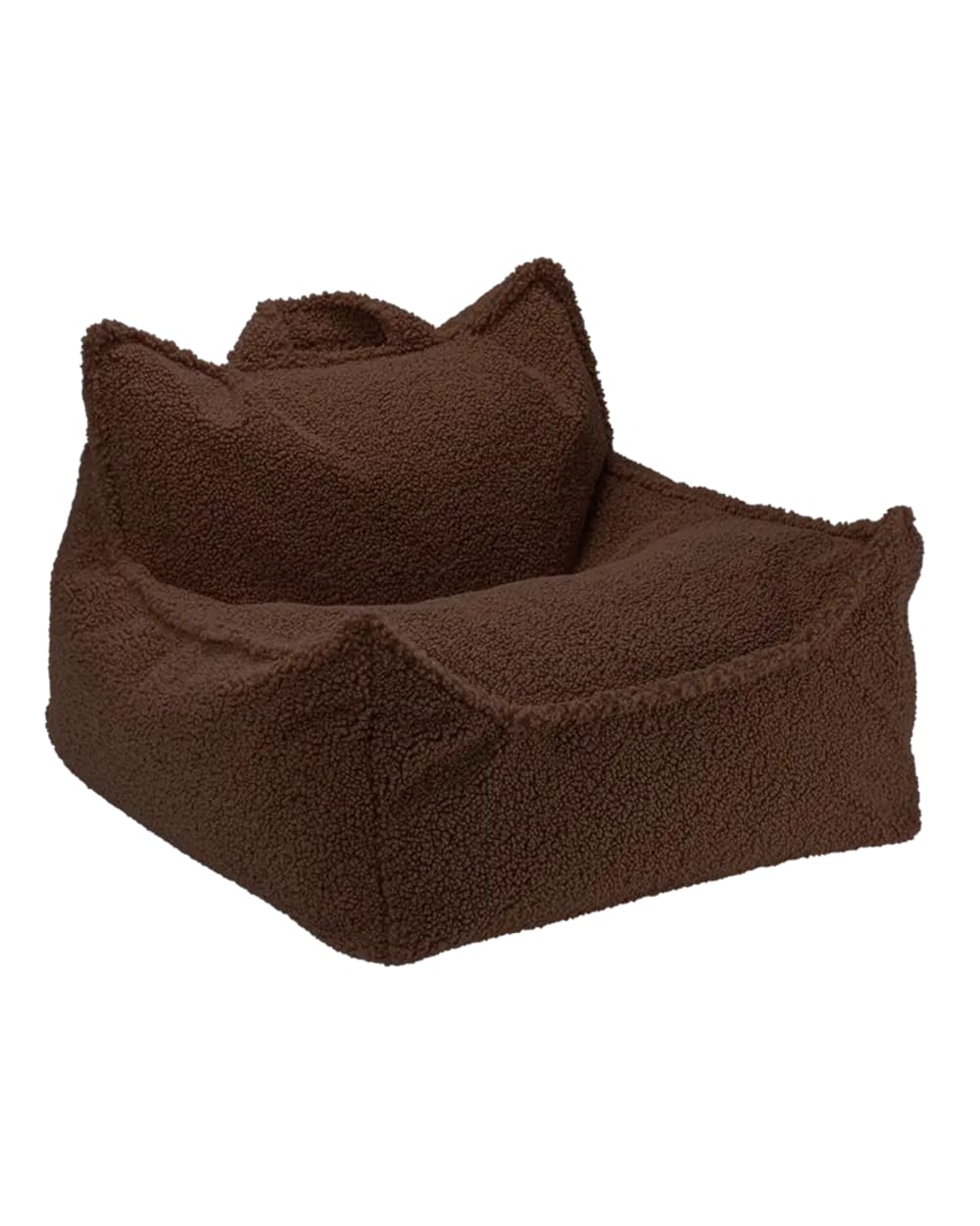 Wigiwama Sitzsack aus Teddy-Stoff 80 x 70 x 50 cm, Warme Haselnuss BRAUN Öko-Tex Zertifikat PES - POLYESTER Kinder