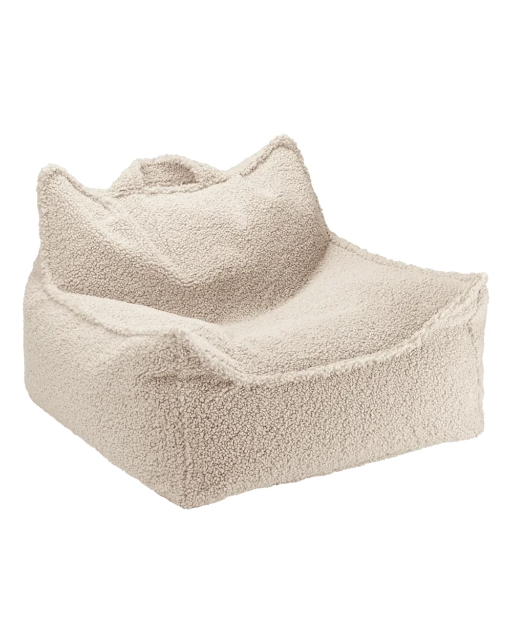 Wigiwama Sitzsack aus Teddy-Stoff 80 x 70 x 50 cm, Biscuit BEIGE Öko-Tex Zertifikat PES - POLYESTER Kinder