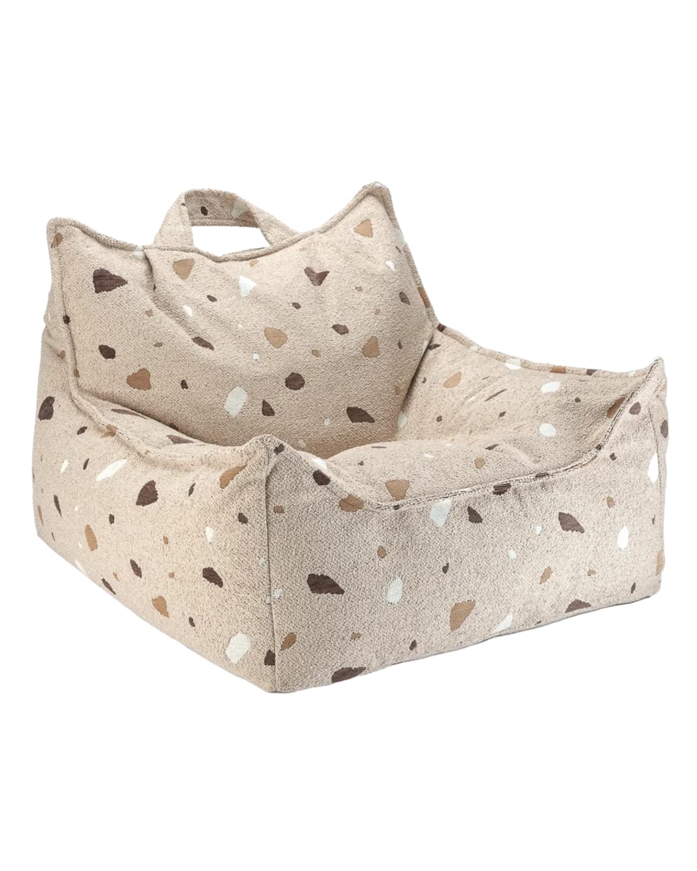 Wigiwama Sitzsack aus Bouclé-Chenille-Gewebe 80 x 70 x 50 cm, Sand BEIGE Öko-Tex Zertifikat PES - POLYESTER Kinder