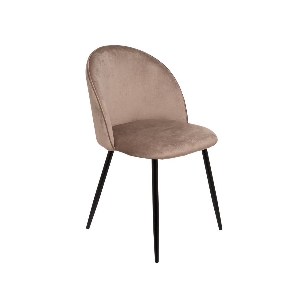chaise en velours gris