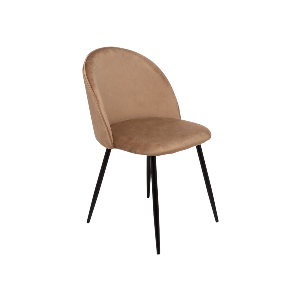 chaise en velours beige