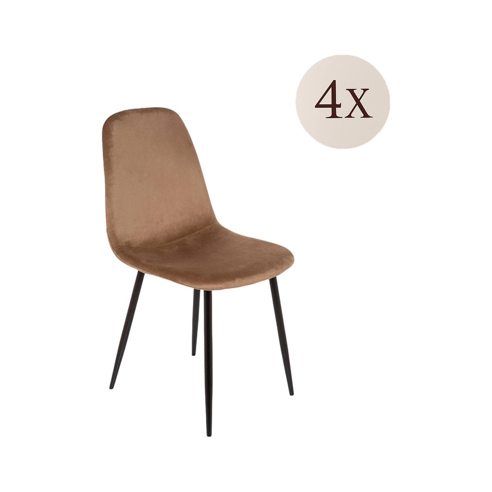 chaise en velours beige