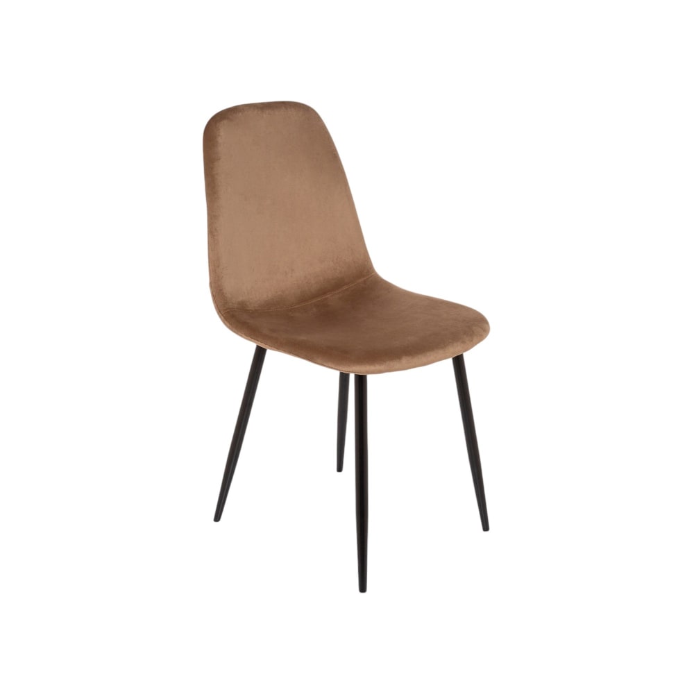 chaise en velours beige