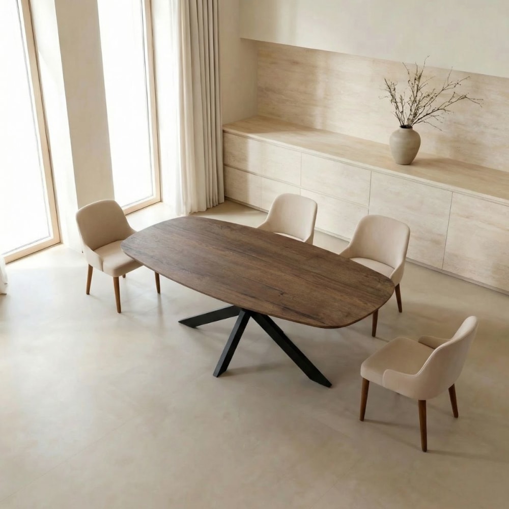 Esstisch aus Melamin 200x100x76cm, dunkelbraun - Maisons Du Monde