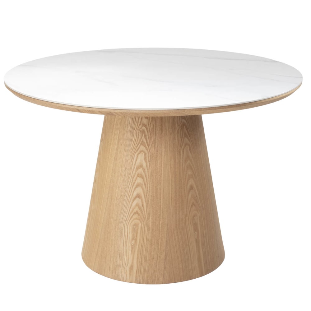 Giga Meubel Esstisch aus Keramik 115x115x77cm, natur Braun Naturstein