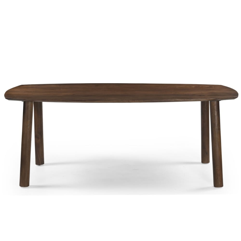 Giga Meubel Esszimmertisch Dänisch Oval Walnuss - 200x100x76cm - Leone Braun Holz