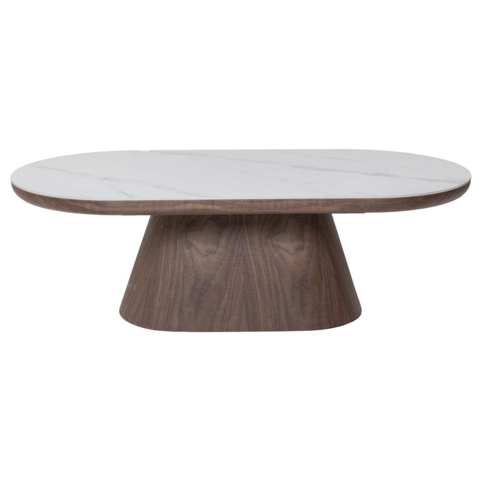 Giga Meubel Couchtisch aus Keramik 120x60x38cm, dunkelbraun - Naturstein
