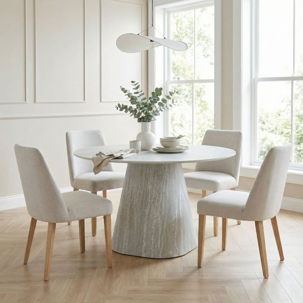 Esstisch aus Keramik 120x120x75cm, grau - Maisons Du Monde