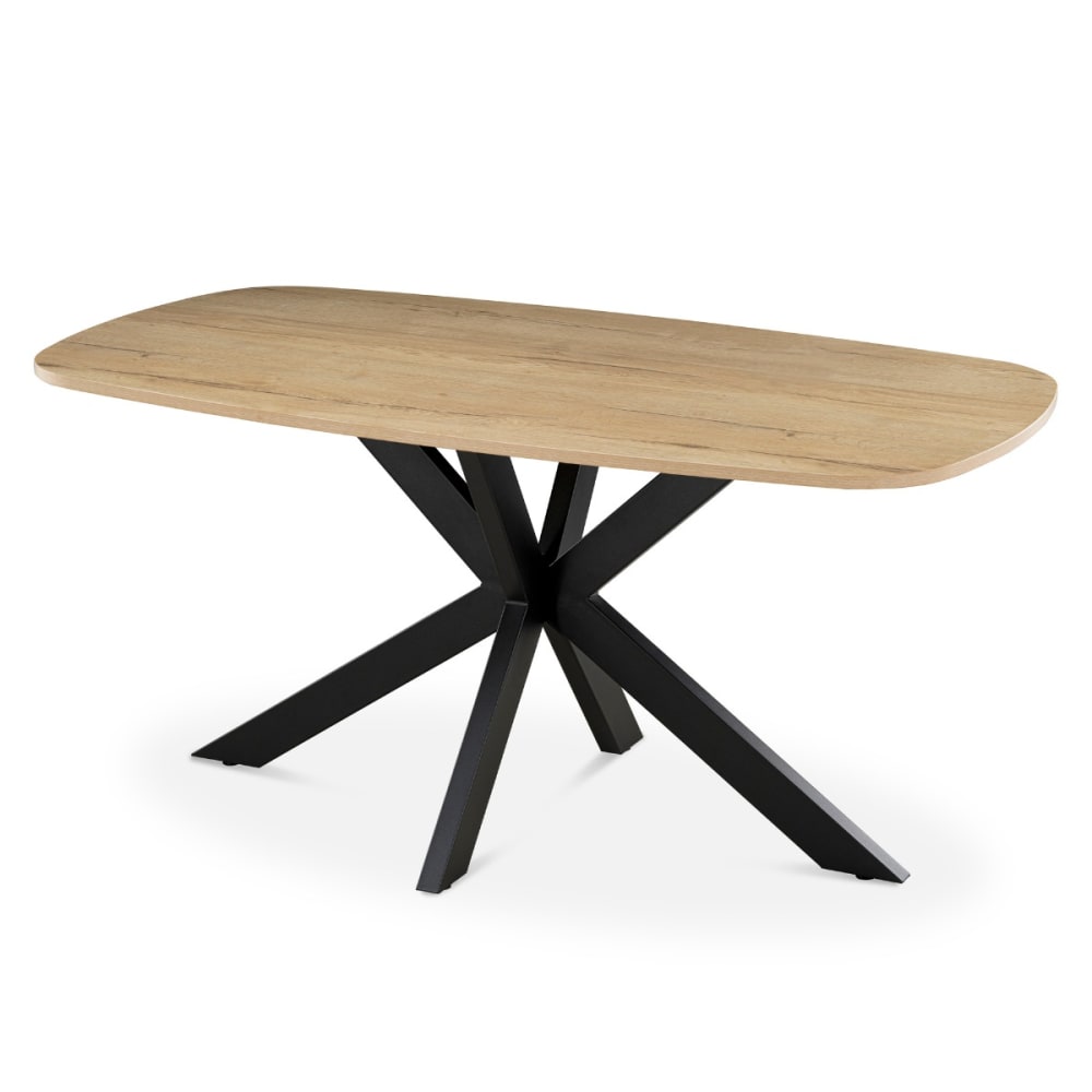 Giga Meubel Esstisch aus Melamin 160x90x76cm, natur Braun Holz