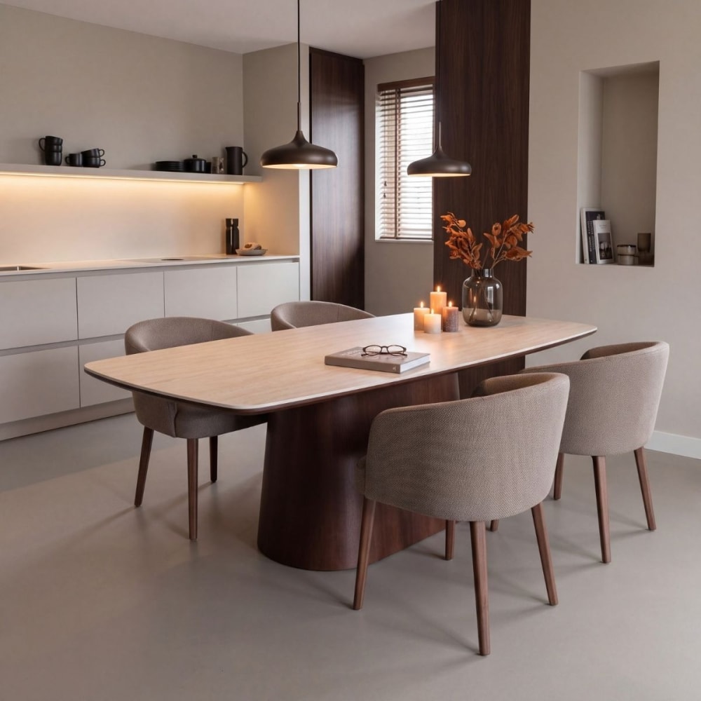Esstisch aus Keramik 200x90x76cm, dunkelbraun - Maisons Du Monde