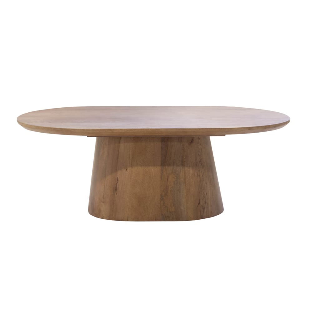 Giga Meubel Couchtisch Oval Braun Holz 100x60x35cm Braun Holz