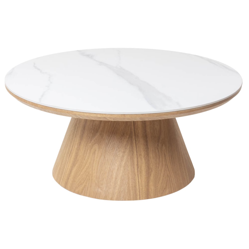 Giga Meubel Couchtisch aus Keramik 80x80x35cm, natur Braun Naturstein