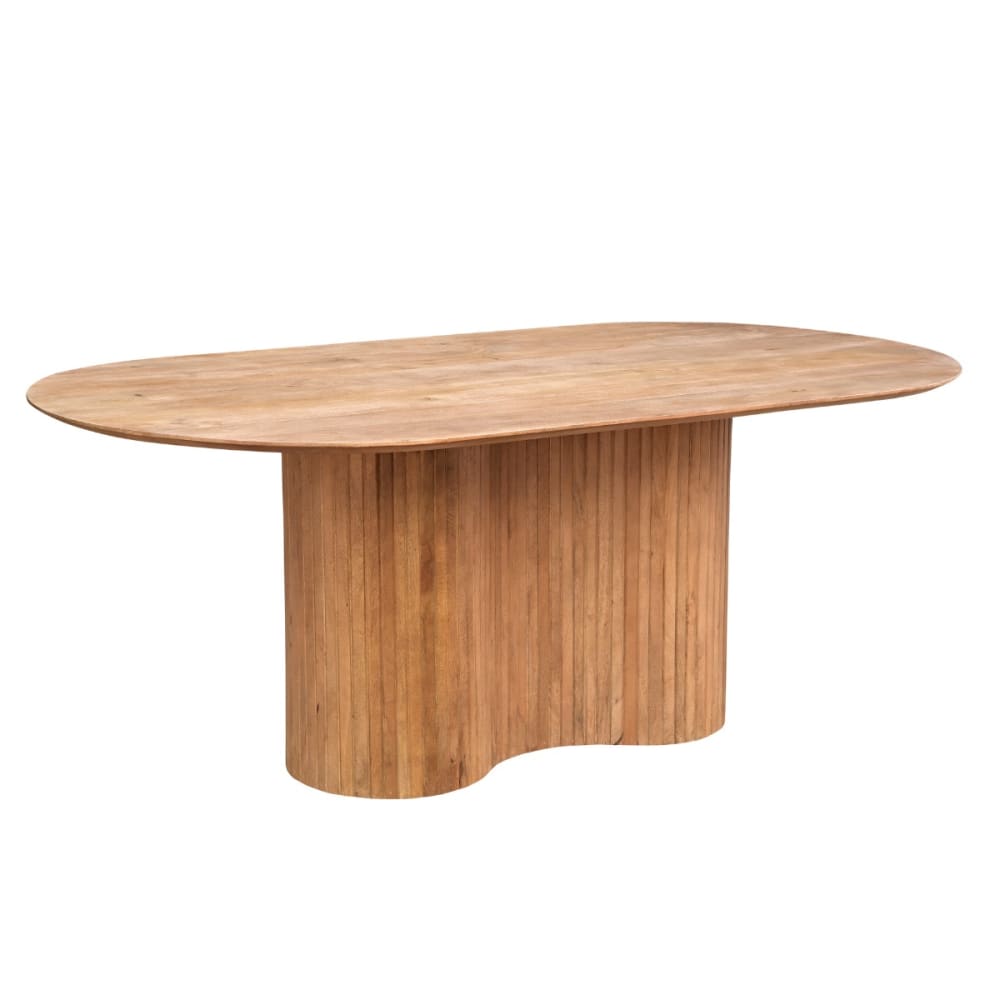 Giga Meubel Esstisch oval aus Mangoholz 200cm, natur Braun