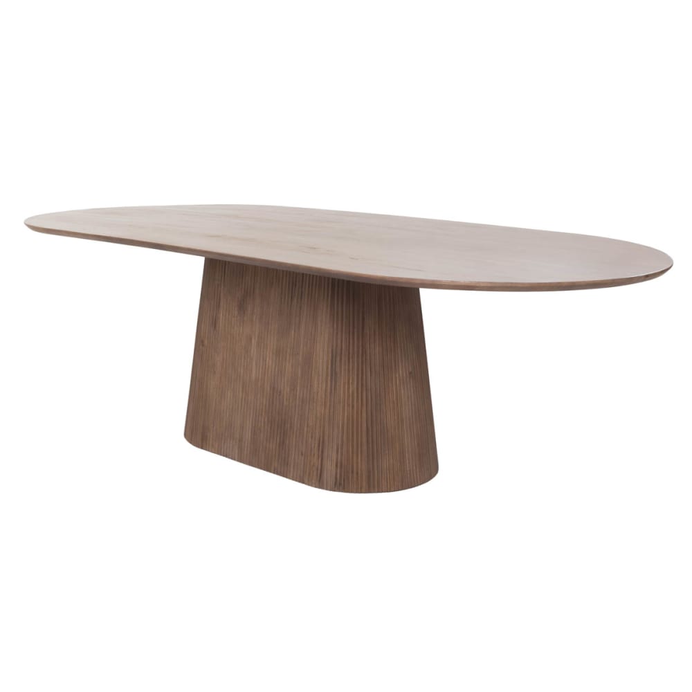Giga Meubel Esstisch Oval Dunkelbraun Holz 240x110x76cm - Salvador - Holz