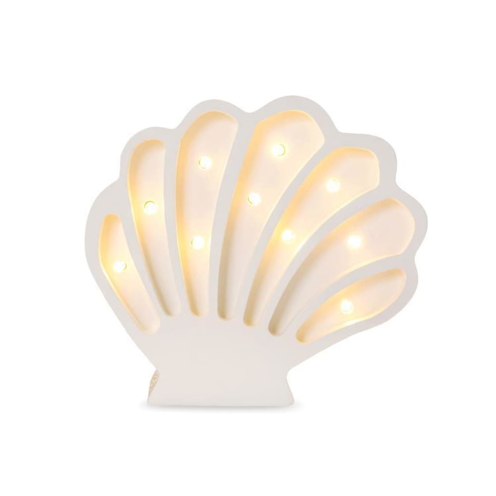 Little Lights Muschel-Nachtlampe Perlweiss WEISS HOLZ Kinder