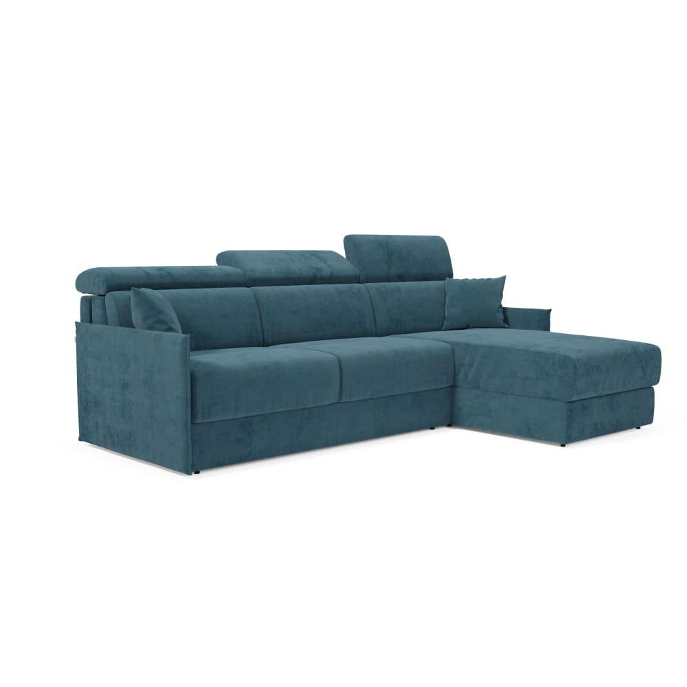 Canapé convertible d'angle tissu détachable 232 cm droit vert Canapé convertible d'angle tissu détachable 232 cm droit vert