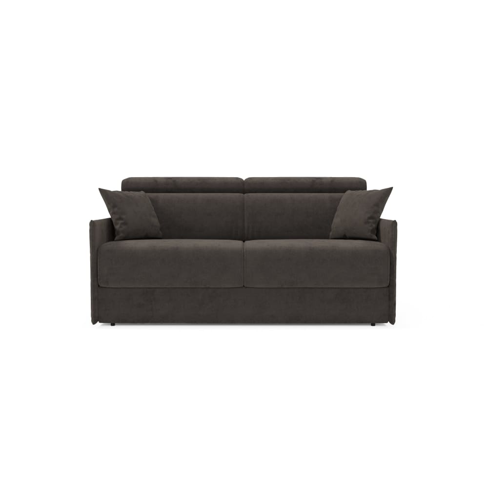 Canapé lit avec têtières inclinables 149 cm en tissu noir